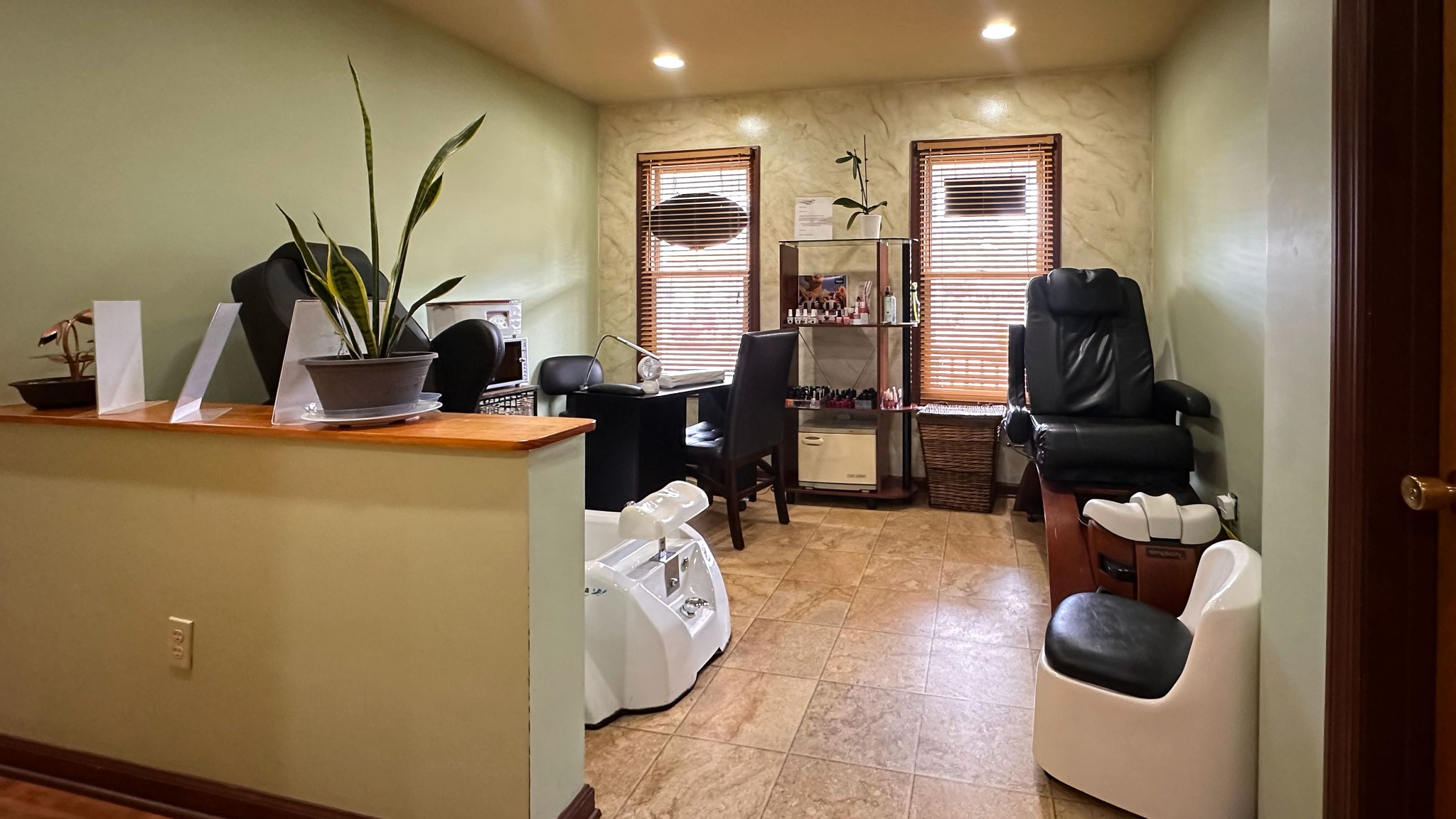 The nail area at Miracelly Salon & Spa